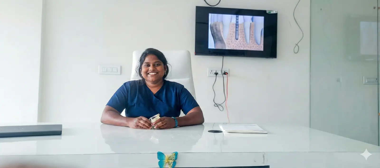 Dr. Thottempudi Haswitha Rao, Periodontist and Founder of SONRISA DENTAL.